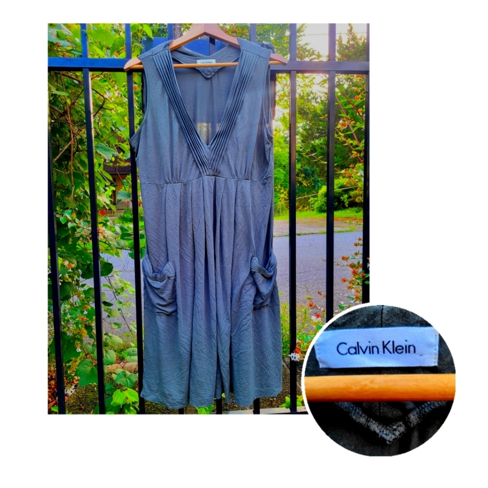 Olive Calvin Klein Midi Dress